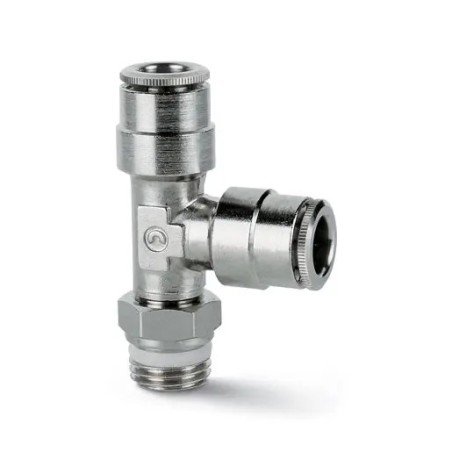 Mufa furtun aer 8 mm, filet exterior 1/4, Teu PT lateral