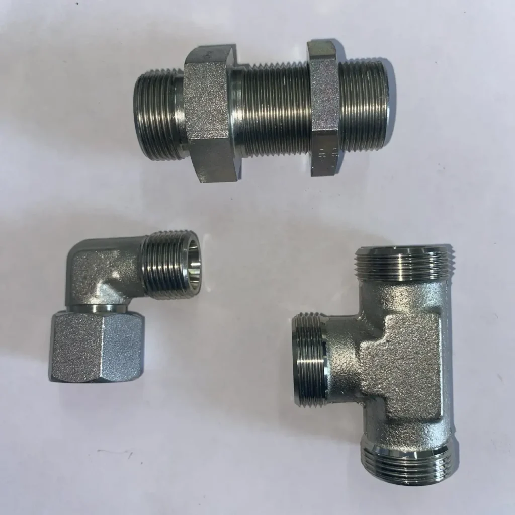 Niplu traseu podea hidraulic cot hidraulic si teu hidraulic